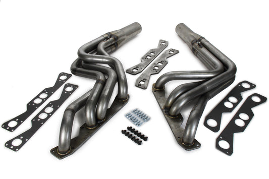 Headers - Husler Race - 1.875 in Primary - 3.5 in Collector - Steel - Natural - Small Block Chevy - GM A-Body / G-Body 1978-87 - Pair