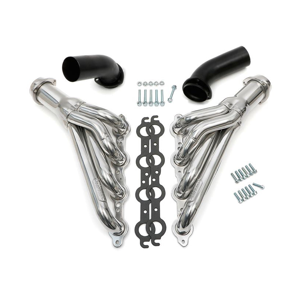 Headers - 1.75 in Primary - 3 in Collector - Steel - Silver Ceramic - GM LS-Series - GM A-Body 1968-72 - Pair