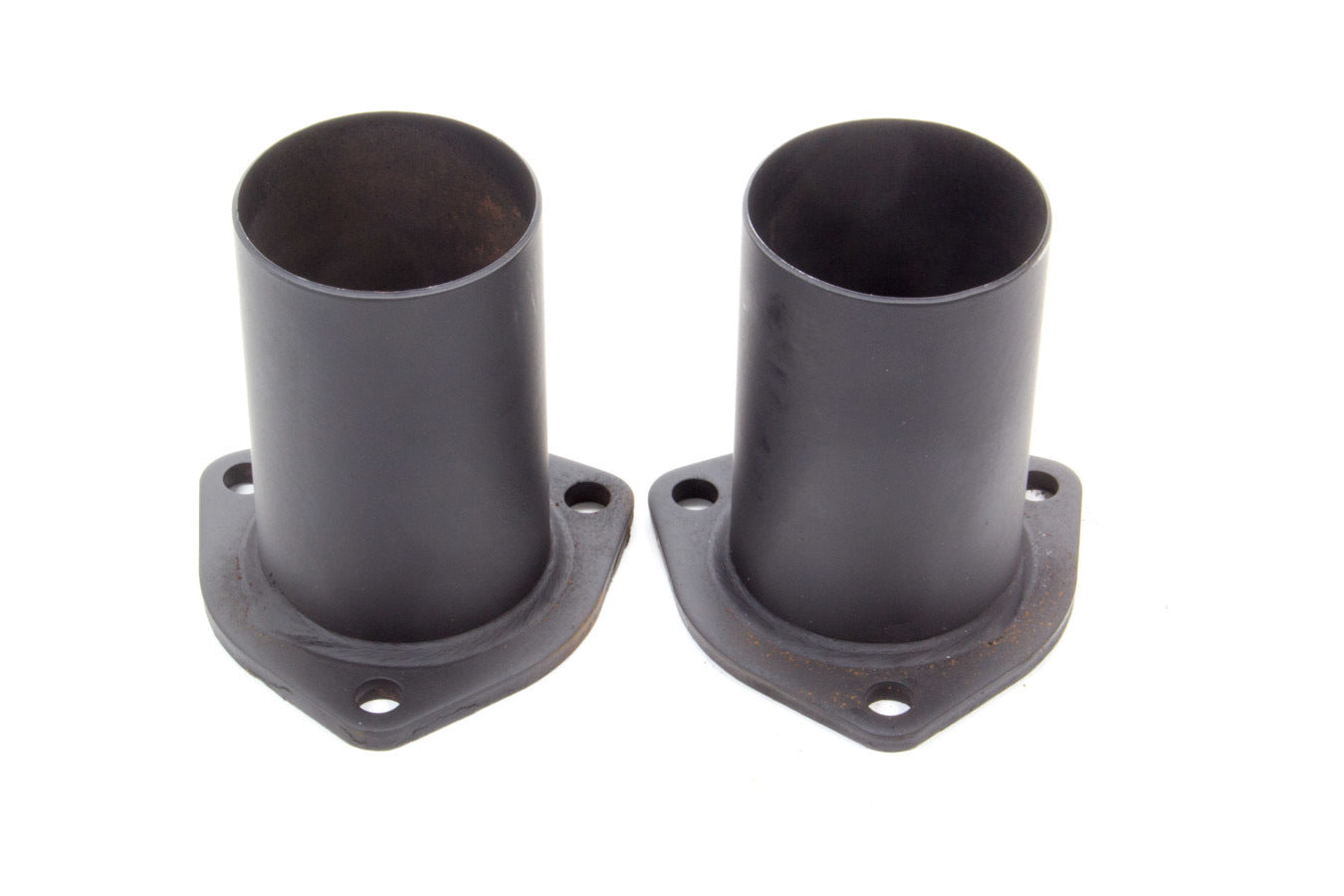 Collector Reducer - 2-1/2 in Inlet to 2-1/2 in Outlet - 3-Bolt Flange - Steel - Black Paint - Pair