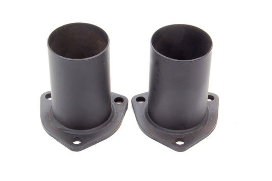 Collector Reducer - 2-1/2 in Inlet to 2-1/2 in Outlet - 3-Bolt Flange - Steel - Black Paint - Pair