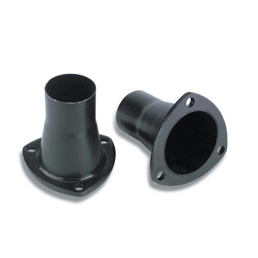 Collector Reducer - 3 in Inlet to 2-1/8 in Outlet - 3-Bolt Flange - Steel - Black Paint - Pair