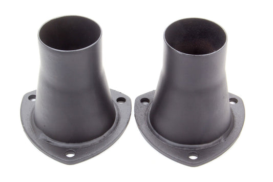 Collector Reducer - 3-1/2 in Inlet to 2-1/2 in Outlet - 3-Bolt Flange - Steel - Black Paint - Pair
