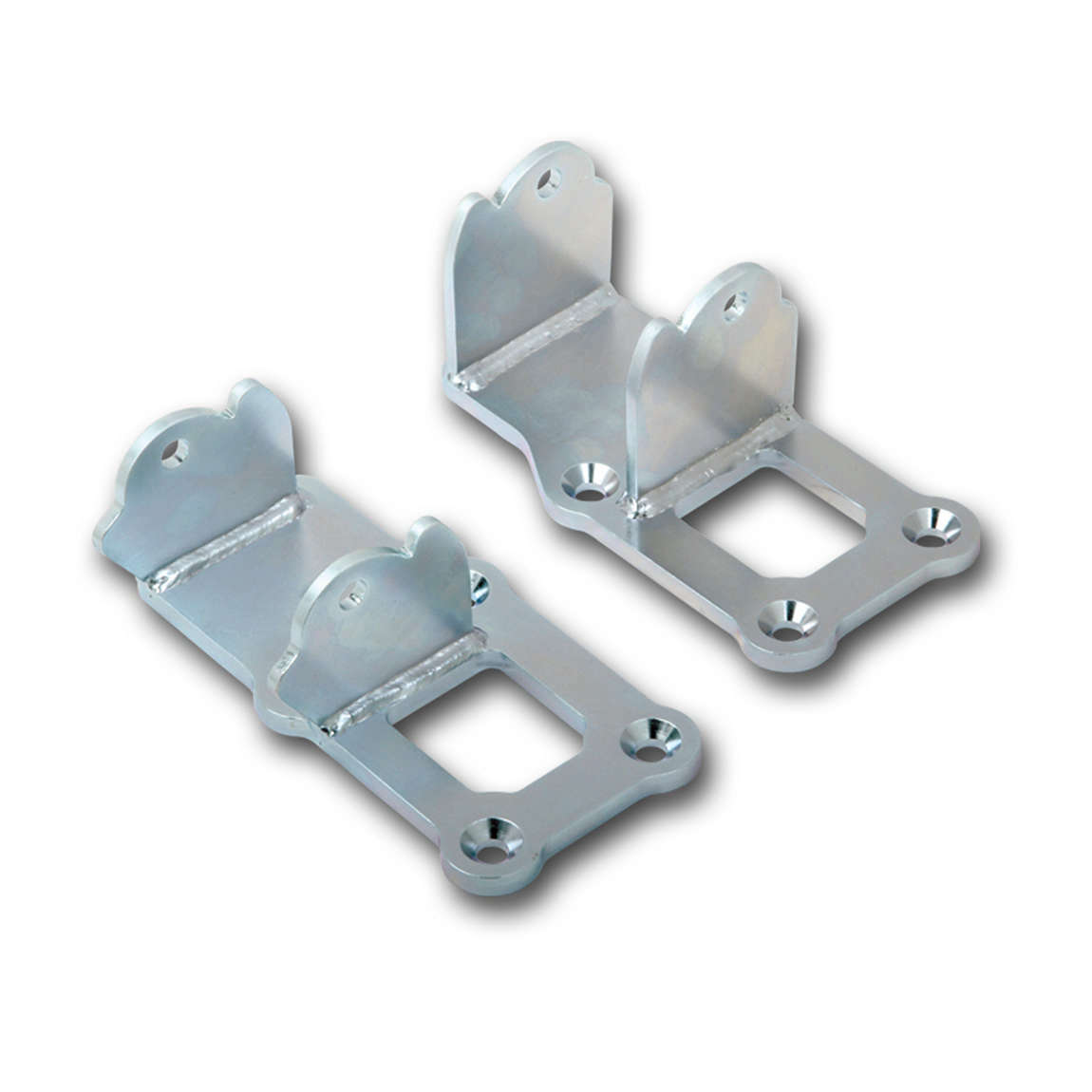 Motor Mount Adapter - Bolt-On - Steel - Zinc Plated - LS-Series Engines to GM 3-Bolt - Pair