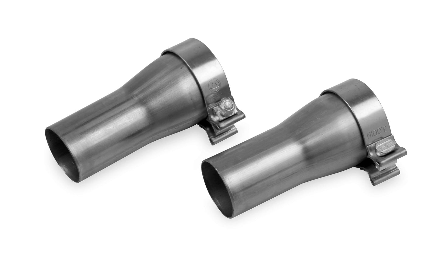Collector Reducer - 3 in Inlet to 2-1/2 in ID Outlet - Band Bolt Clamp - Stainless - Natural - Kit