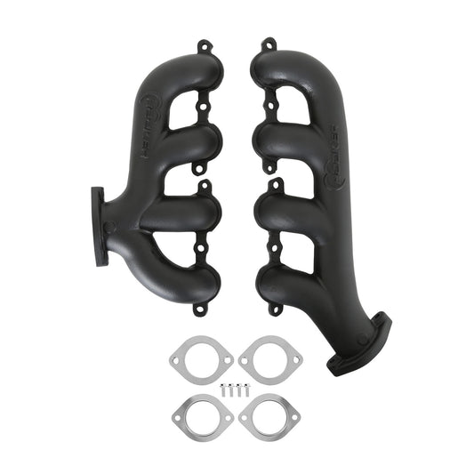 Engine & Accessories Manifold - BlackHeart - 2-1/2 in Outlet - Cast Iron - Black Ceramic Coated - Small Block Chevy Exit - GM LS-Series - Pair