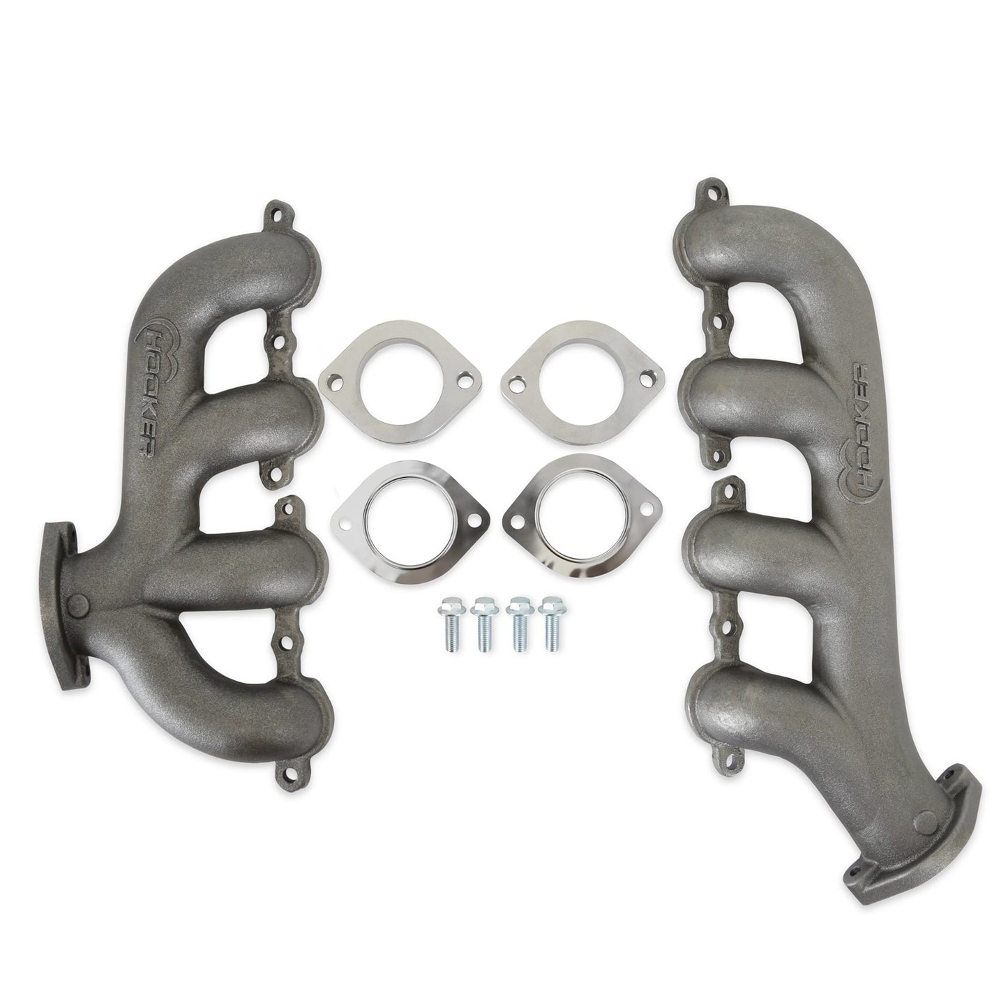 Engine & Accessories Manifold - BlackHeart - 2-1/2 in Outlet - Cast Iron - Natural - Small Block Chevy Exit - GM LS-Series - Pair