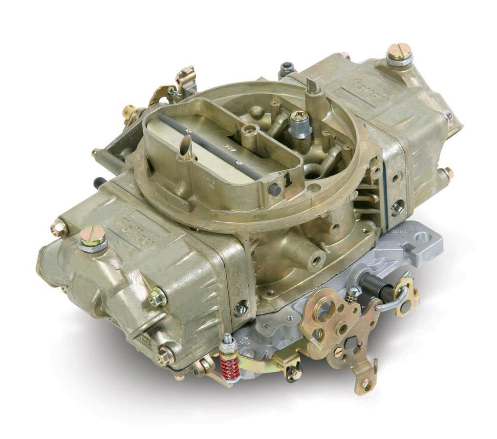 Carburetor - Double Pumper - Model 4150 - 4-Barrel - 850 CFM - Square Bore - Manual Choke - Mechanical Secondary - Dual Inlet - Aluminum - Gold Chromate - Each