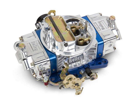 Carburetor - Ultra Double Pumper - Model 4150 - 4-Barrel - 650 CFM - Square Bore - Electric Choke - Mechanical Secondary - Dual Inlet - Aluminum - Blue Anodized / Tumble Polished - Each