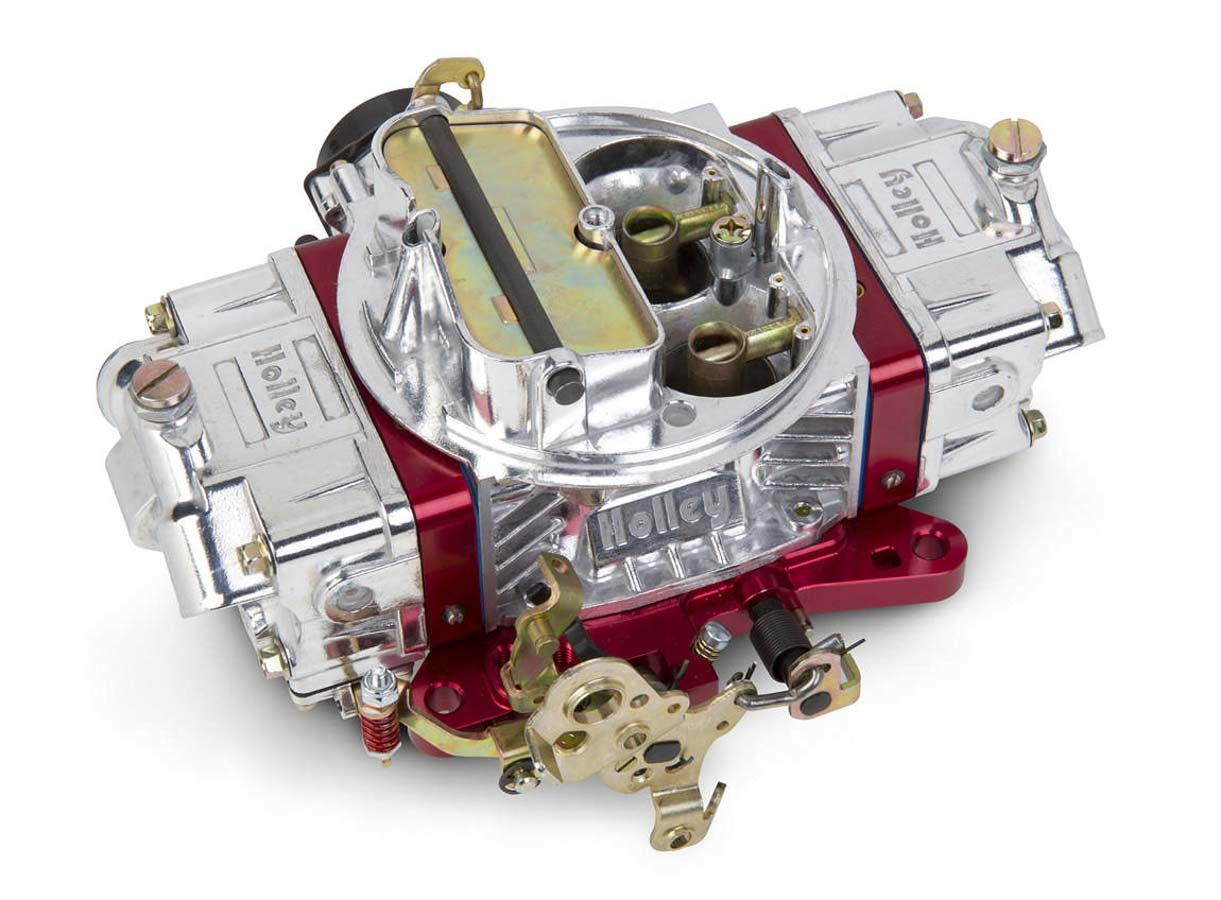 Carburetor - Ultra Double Pumper - Model 4150 - 4-Barrel - 650 CFM - Square Bore - Electric Choke - Mechanical Secondary - Dual Inlet - Aluminum - Red Anodized / Tumble Polished - Each