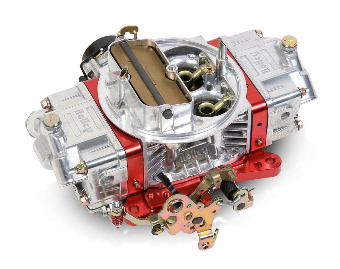 Carburetor - Ultra Double Pumper - Model 4150 - 4-Barrel - 750 CFM - Square Bore - Electric Choke - Mechanical Secondary - Dual Inlet - Aluminum - Red Anodized / Tumble Polished - Each