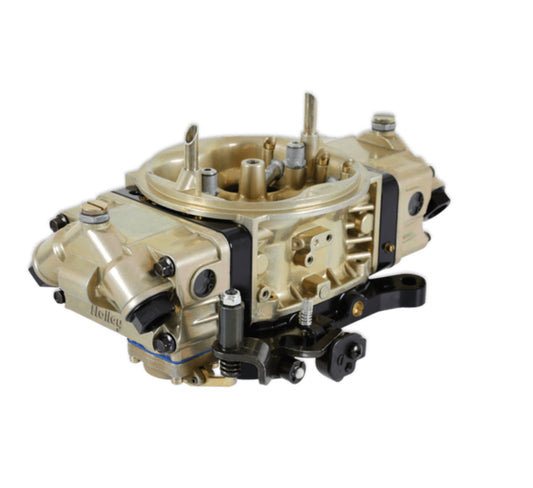 Carburetor - Classic - Model 4150 - Classic - 4-Barrel - 750 CFM - Square Bore - No Choke - Mechanical Secondary - Dual Inlet - Aluminum - Black Anodized / Gold Chromate - Methanol - Each