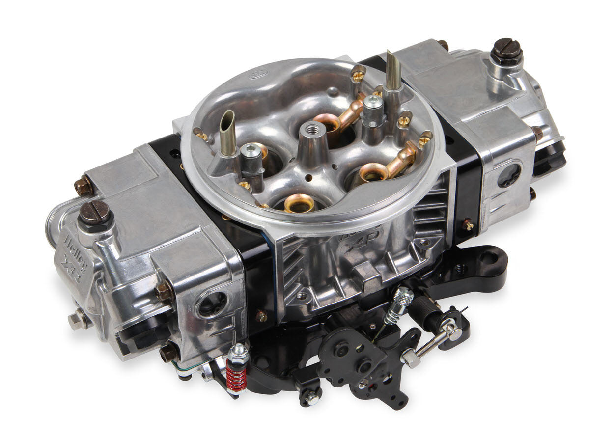 Carburetor - Ultra XP - Model 4150 - 4-Barrel - 850 CFM - Square Bore - No Choke - Mechanical Secondary - Dual Inlet - Aluminum - Black Anodized / Tumble Polished - Each