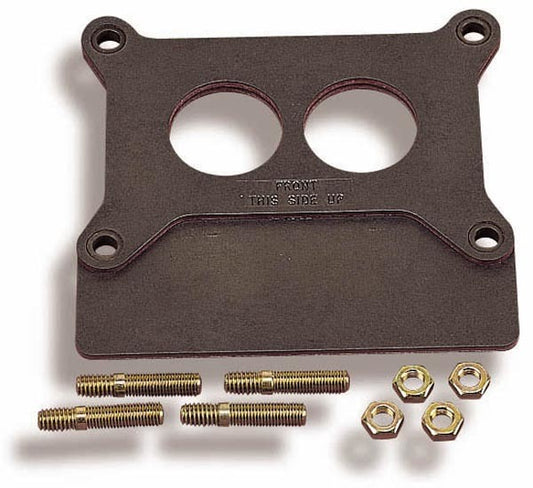 Carburetor Base Plate Gasket - 2-Barrel - Divided - 0.25 in Thick - Insulator - Hardware Included - Composite - 2-Barrel Flange - Each