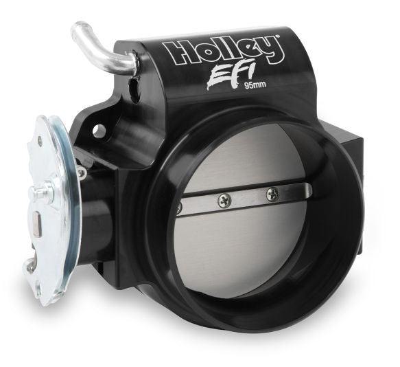 Throttle Body - Billet 95 mm Taper Bore - 4-Bolt Stock Flange - 105 mm Single Blade - Aluminum - Black Anodized - GM LS-Series - Each