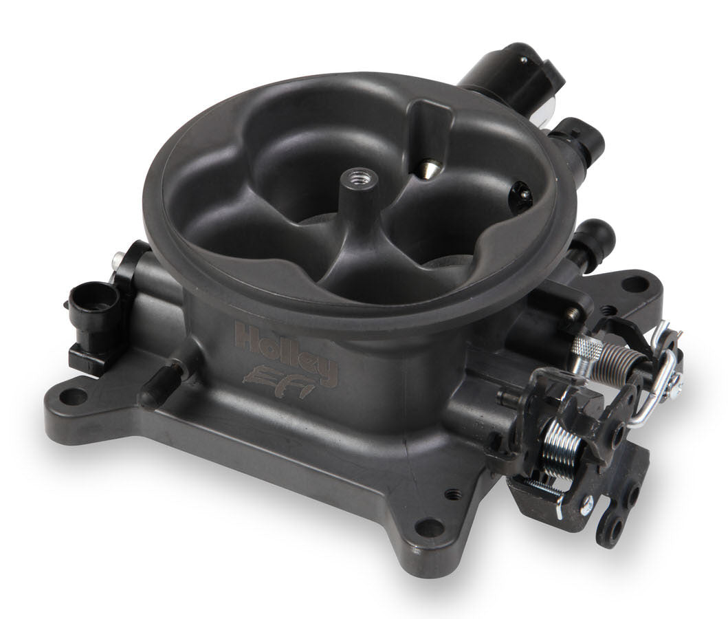 Throttle Body - 1000 CFM - Square Bore - 4-Barrel - GM IAC / TPS Sensors Included - Aluminum - Black Anodized - Universal - Each