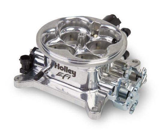 Throttle Body - 1000 CFM - Square Bore - 4-Barrel - GM IAC / TPS Sensors Included - Aluminum - Polished - Universal - Each