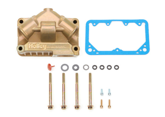 Carburetor Fuel Bowl - Secondary - Center Hung - Gaskets / Hardware Included - Zinc - Gold Chromate - Holley 4150 Carburetors - Each