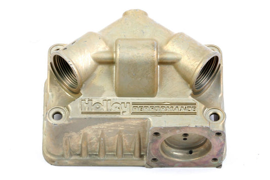 Carburetor Fuel Bowl - Secondary - Center Hung - Zinc - Gold Chromate - Holley 4150 / 4500 Carburetors - Each