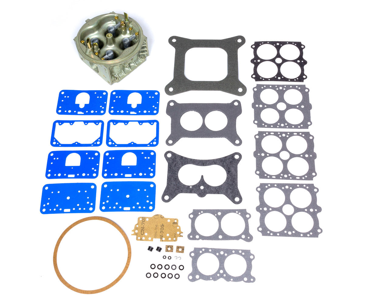 Carburetor Main Body - Replacement - 650 CFM - Zinc - Chromate - Holley Classic HP Model 4150 Carburetor - Kit