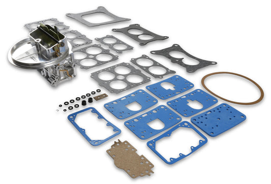 Carburetor Main Body - Replacement - 500 CFM - Aluminum - Shiny - Holley Performance 2-Barrel Carburetor - Kit