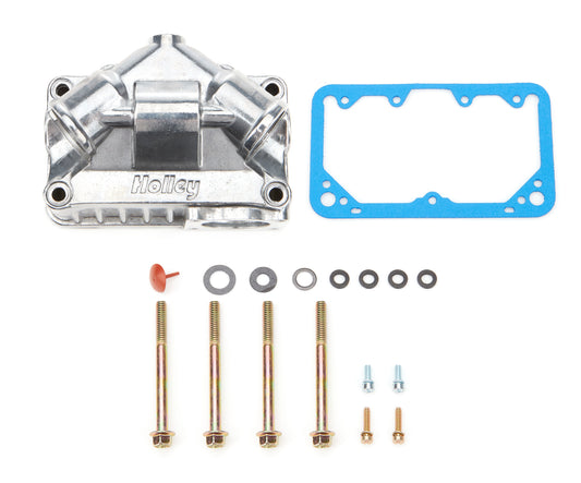 Carburetor Fuel Bowl - Primary - Center Hung - Sight Window - Gaskets / Hardware Included - Aluminum - Tumble Polished - Holley 4150 / 4500 Carburetors - Each