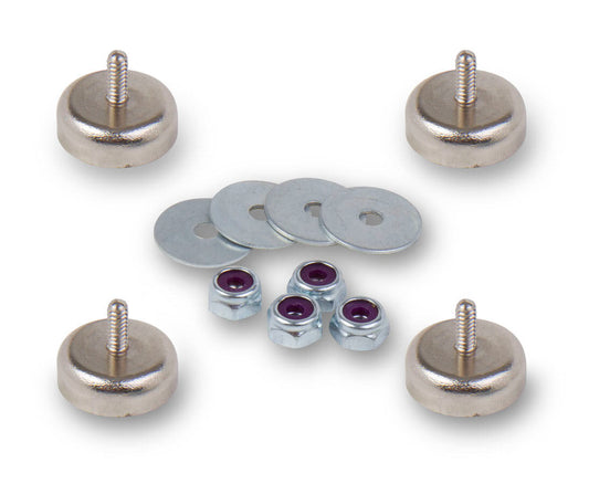 Fuel Pickup Mount Kit - Magnet - 4-40 Threaded Studs - Magnets / Washers / Locking Nuts Included - Holley HydraMat Fuel Pickups - Kit