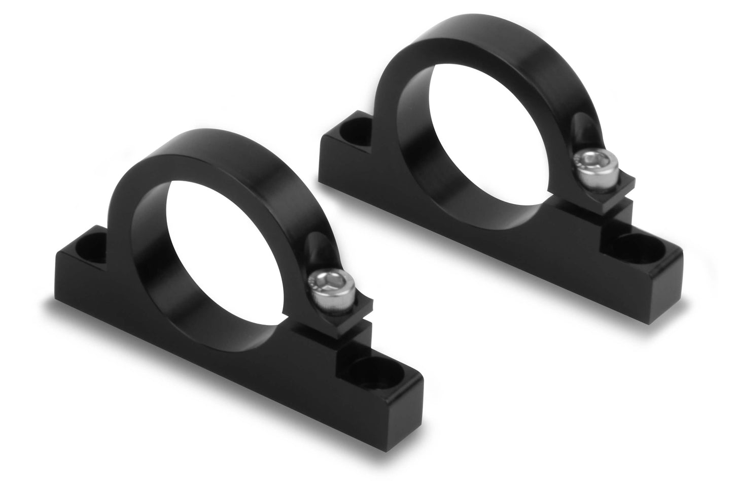 Fuel Filter Bracket - Clamp-On - 1-1/2 in OD Tubes - Aluminum - Black Anodized - Pair