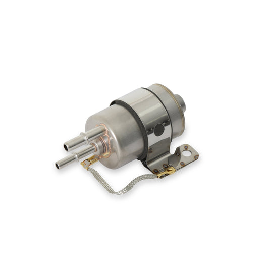 Fuel Pressure Regulator - 58 PSI - In-Line - 3/8 in Quick Disconnect Male Inlet - 3/8 in Quick Disconnect Female Outlet - 5/16 in Quick Disconnect Male Return - Integrated Filter - 5 Micron - Stainless - Natural - Gas - Each