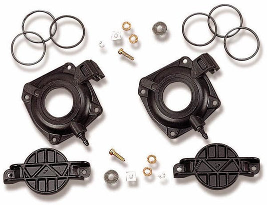 Diaphragm Cover - Secondary - Quick Change - Plastic - Black - Dual Holley Carburetors - Kit