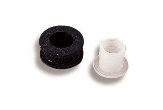 Throttle Linkage Bushing - 2-Piece - 1/2 in Mounting Diameter - Nylon - Black / White - Universal - Kit