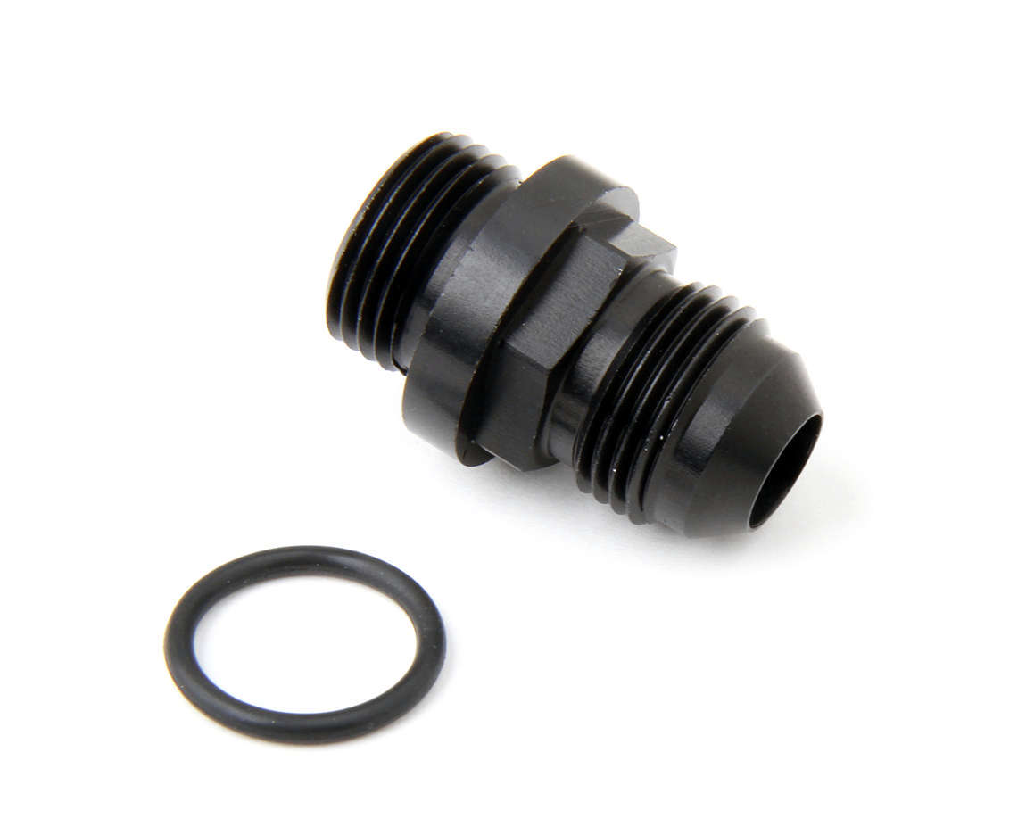 Fitting - Adapter - Straight - 8 AN Male to 8 AN Male O-Ring - Aluminum - Black Anodized - Each