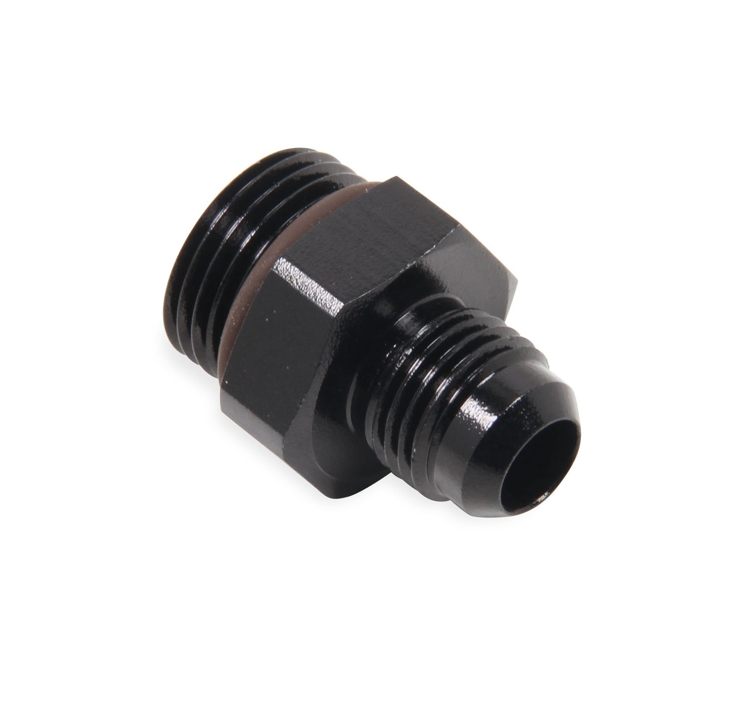 Fitting - Adapter - Straight - 6 AN Male to 8 AN Male O-Ring - Aluminum - Black Anodized - Each