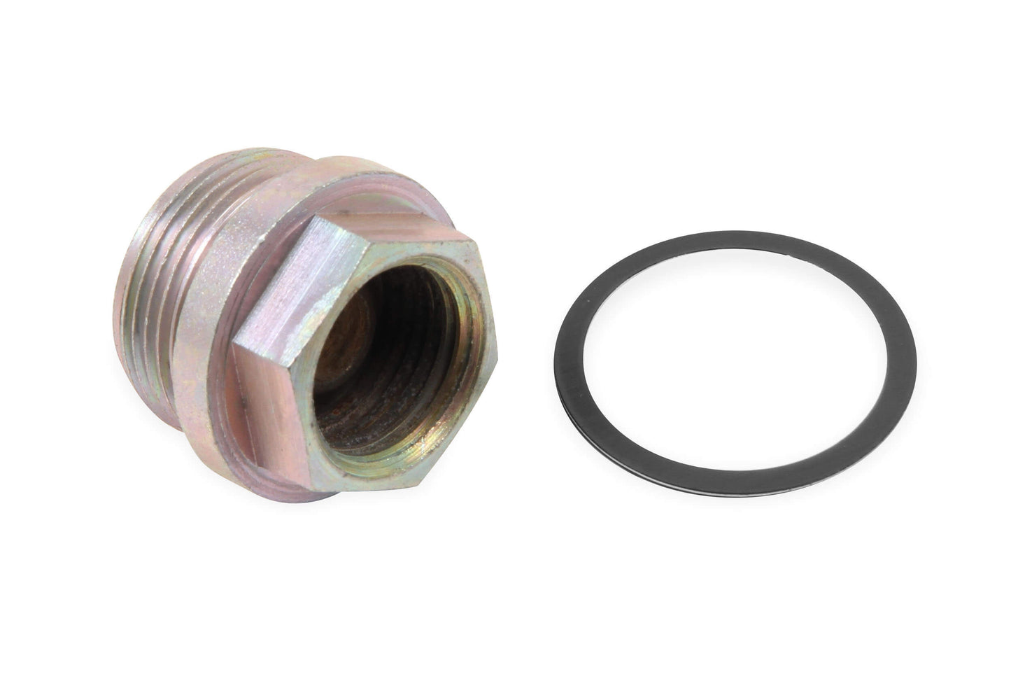 Fitting - Adapter - Straight - 5/8-18 in Inverted Flare Female to 7/8-20 in Male - Crush Washer - Steel - Zinc Oxide - Each