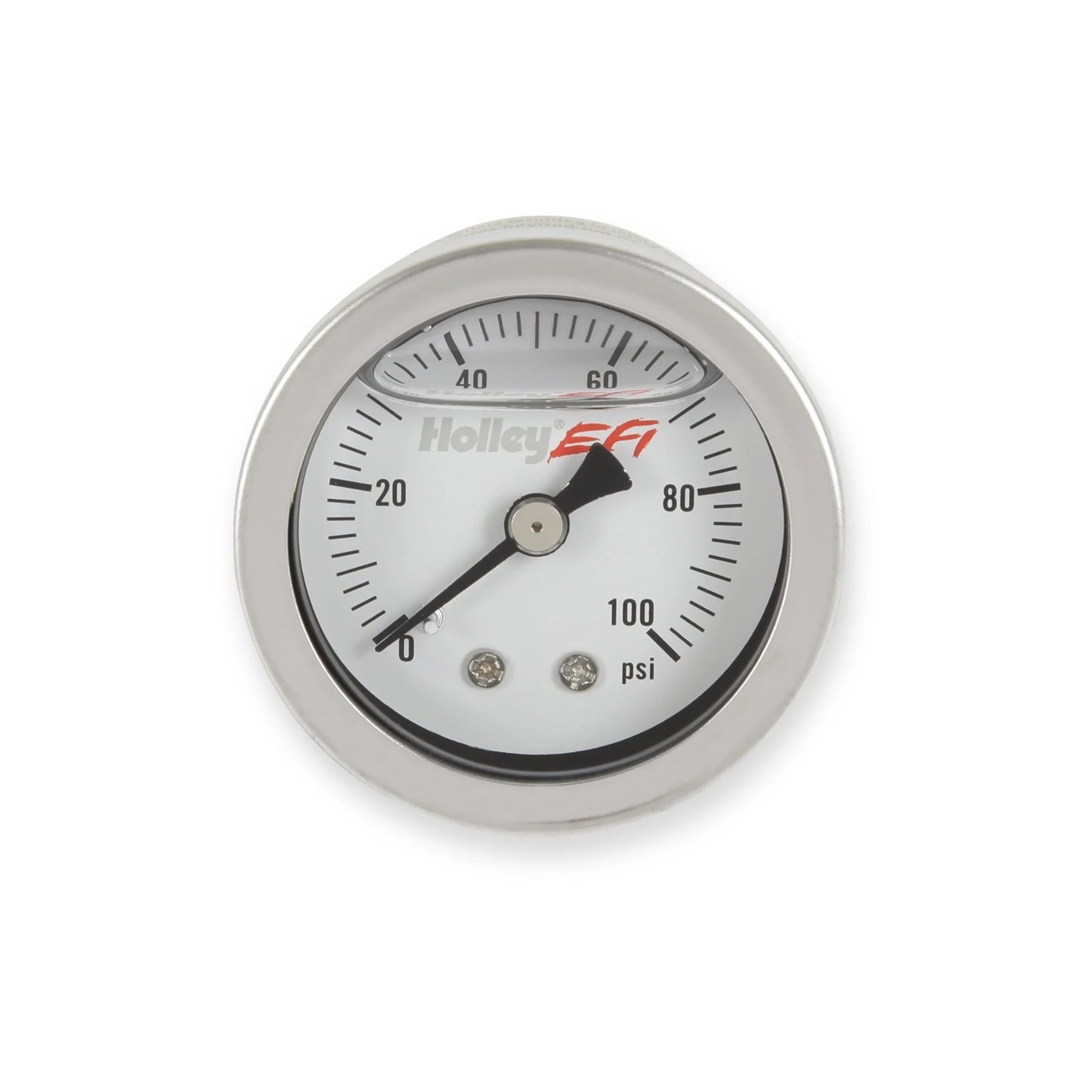 Fuel Pressure Gauge - 0-100 psi - Mechanical - Analog - Full Sweep - 1-1/2 in Diameter - White Face - Each