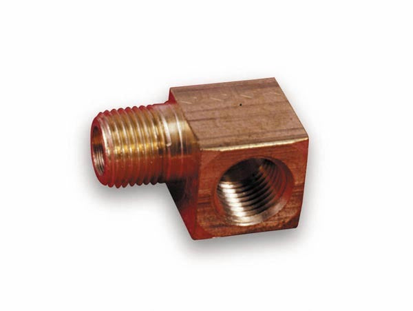 Fitting - Adapter - 90 Degree - 1/8 in NPT Female to 1/8 in NPT Male - Brass - Natural - Each