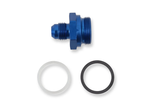 Fitting - Adapter - Straight - 6 AN Male to 7/8-20 in Male - Aluminum - Blue Anodized - Each