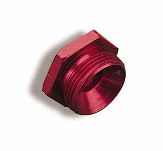 Fuel Bowl Inlet Plug - 7/8-20 in - Hex Head - Aluminum - Red Anodized - Each