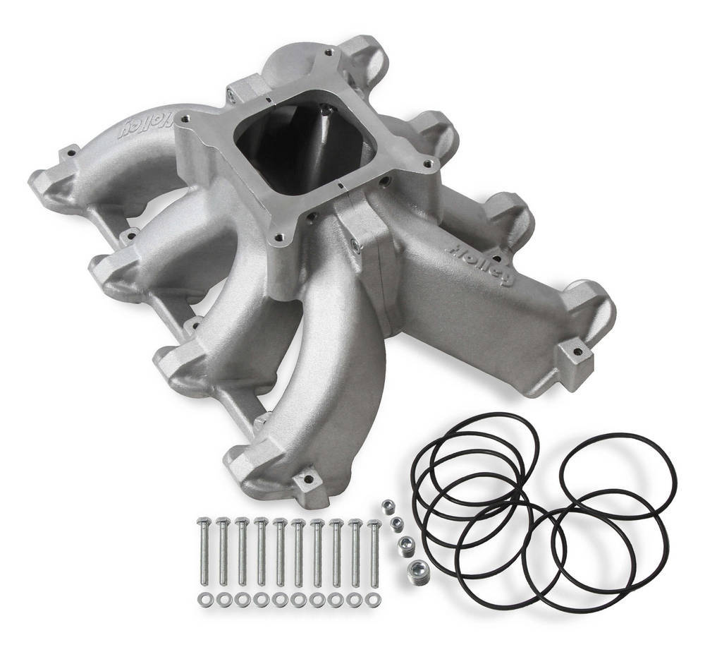 Intake Manifold - Strip Dominator - Square Bore - Single Plane - Aluminum - Natural - GM LS-Series - Each