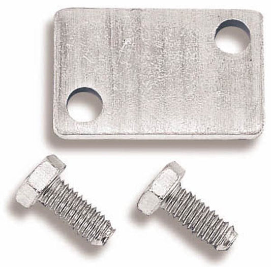 Choke Blockoff - Fasteners - Aluminum - Natural - Small Block Chevy - Kit