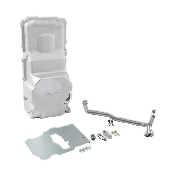 Engine Oil Pan - Rear Sump - 5.6 qt - Baffle / Pickup Tube - Aluminum - Natural - GM LS-Series - Kit