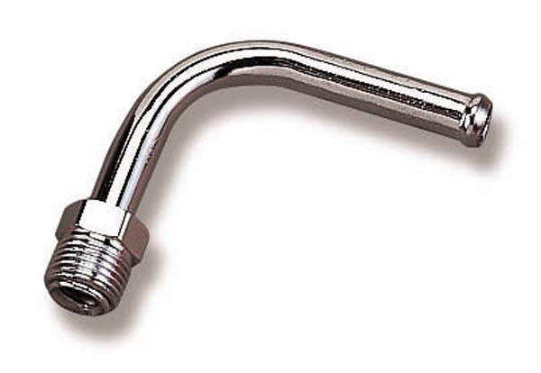 Fitting - Adapter - 90 Degree - 5/8-18 Inverted Flare Male to 3/8 in Hose Barb - Steel - Chrome - Each