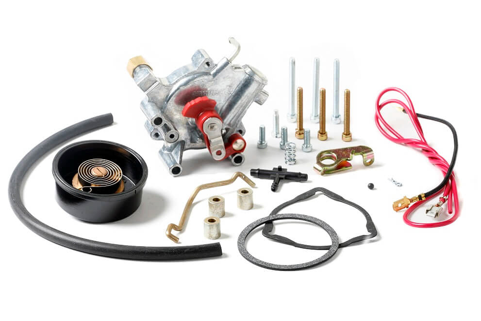 Electric Choke - Manual Choke to Electric - Aluminum - Shiny - Holley 2300 / 4150 Carburetors - Kit