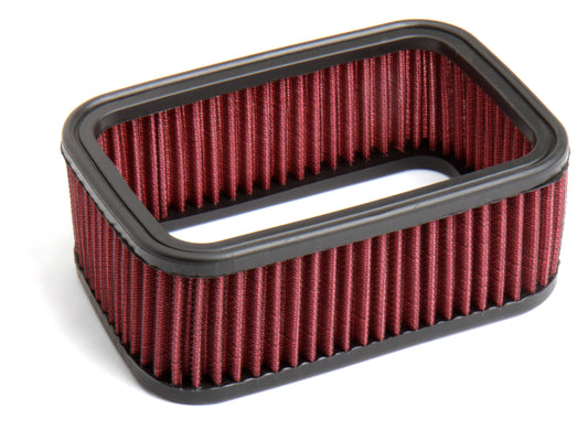 Air Filter Element - Powershot - Rectangle - 4.5 x 6.5 in - 2.5 in Tall - Reusable - Red - Weiand Hi-Tek Air Cleaner - Each