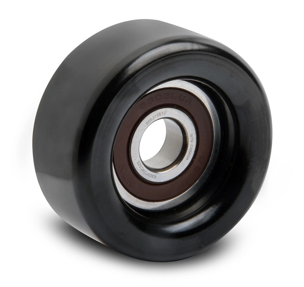 Idler Pulley - Serpentine - Smooth - Aluminum - Black Powder Coat - GM LS-Series - Each