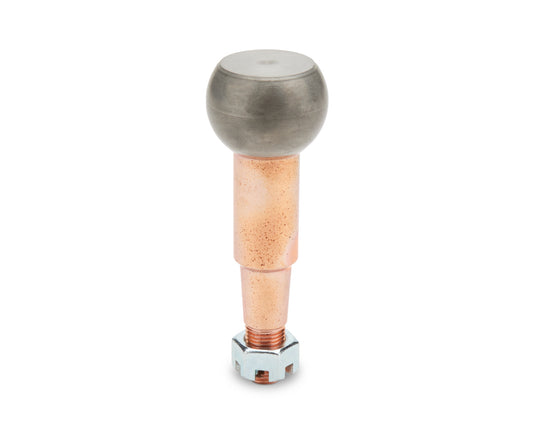 Ball Joint Stud - 1.500 in/ft Taper - 4.05 in Long - Plus 0.9 in Extended Length - 1.437 in Ball - 1/2-20 in Thread - Steel - Copper Plated - Each