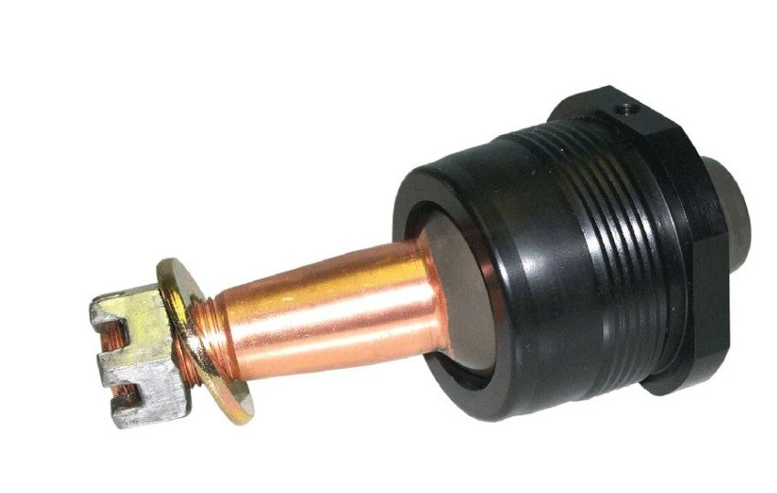 Howe Ball Joint, Precision, Take-A-Part, Greasable, Lower, Screw-In, 2.000 in/ft Taper, 3.34 in Stud, 5/8-18 in Thread, Hardware Included, Aluminum Cap, Black Anodized, Each