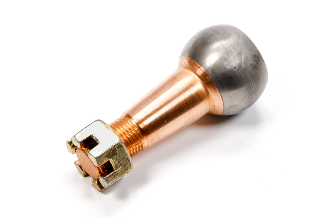 Ball Joint Stud - 2.000 in/ft Taper - 3.15 in Long - Standard Length - 1.437 in Ball - 5/8-18 in Thread - Steel - Copper Plated - Each