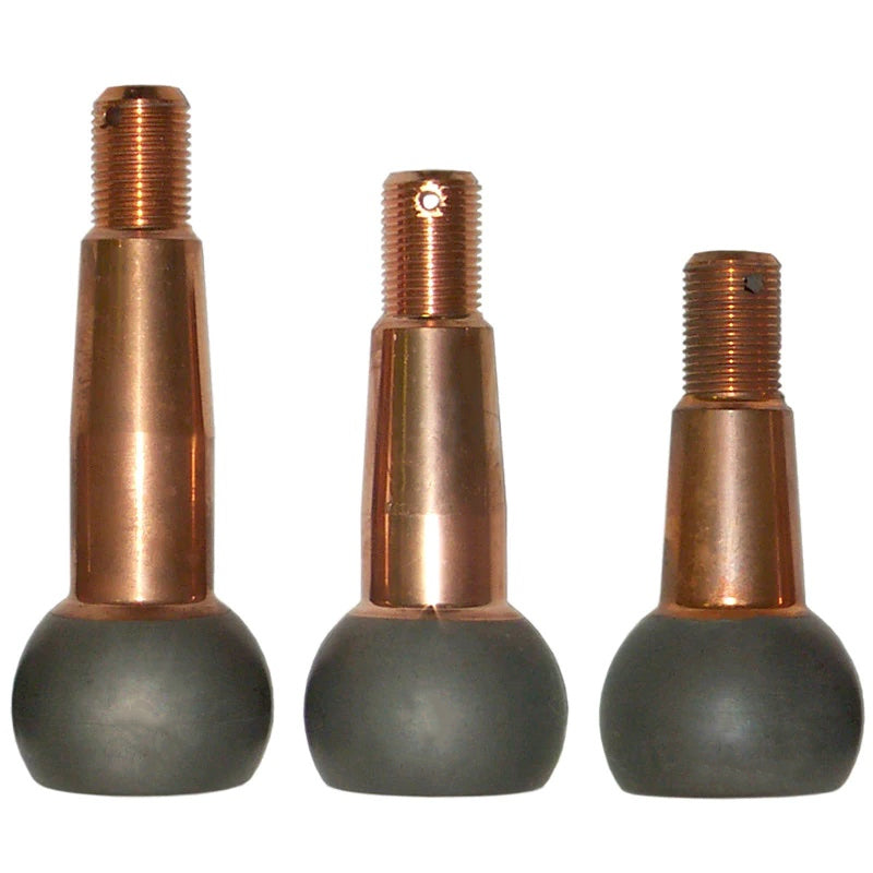 Ball Joint Stud - 2.000 in/ft Taper - 3.65 in Long - Plus 0.5 in Extended Length - 1.437 in Ball - 5/8-18 in Thread - Steel - Copper Plated - Each