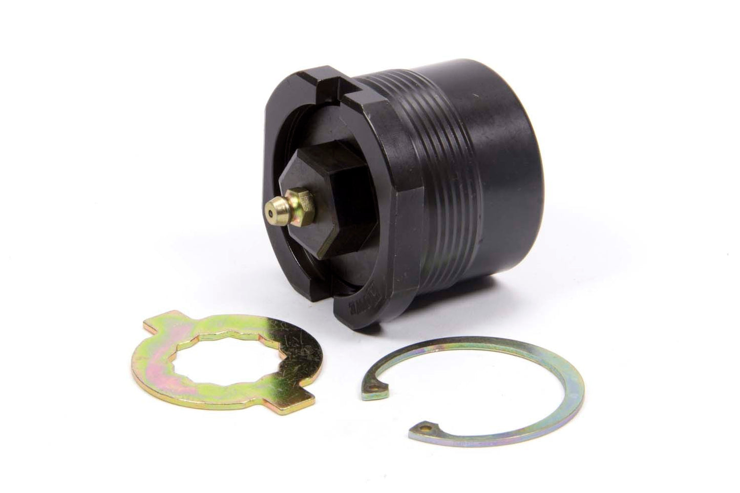 Ball Joint Housing - Extreme Duty - Greasable - Lower - Screw-In - 1.625 in Ball - Aluminum Cap - Steel - Black Oxide - Each