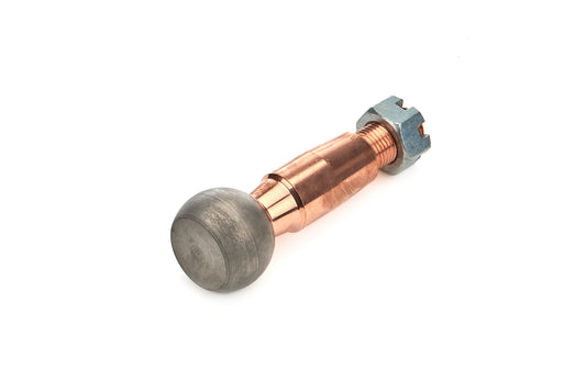 Ball Joint Stud - 1.440 in/ft Taper - 3.315 in Stud - Plus 0.5 in Extended Length - 1.12 in Ball - 1/2-20 in Thread - Steel - Copper Plated - Each